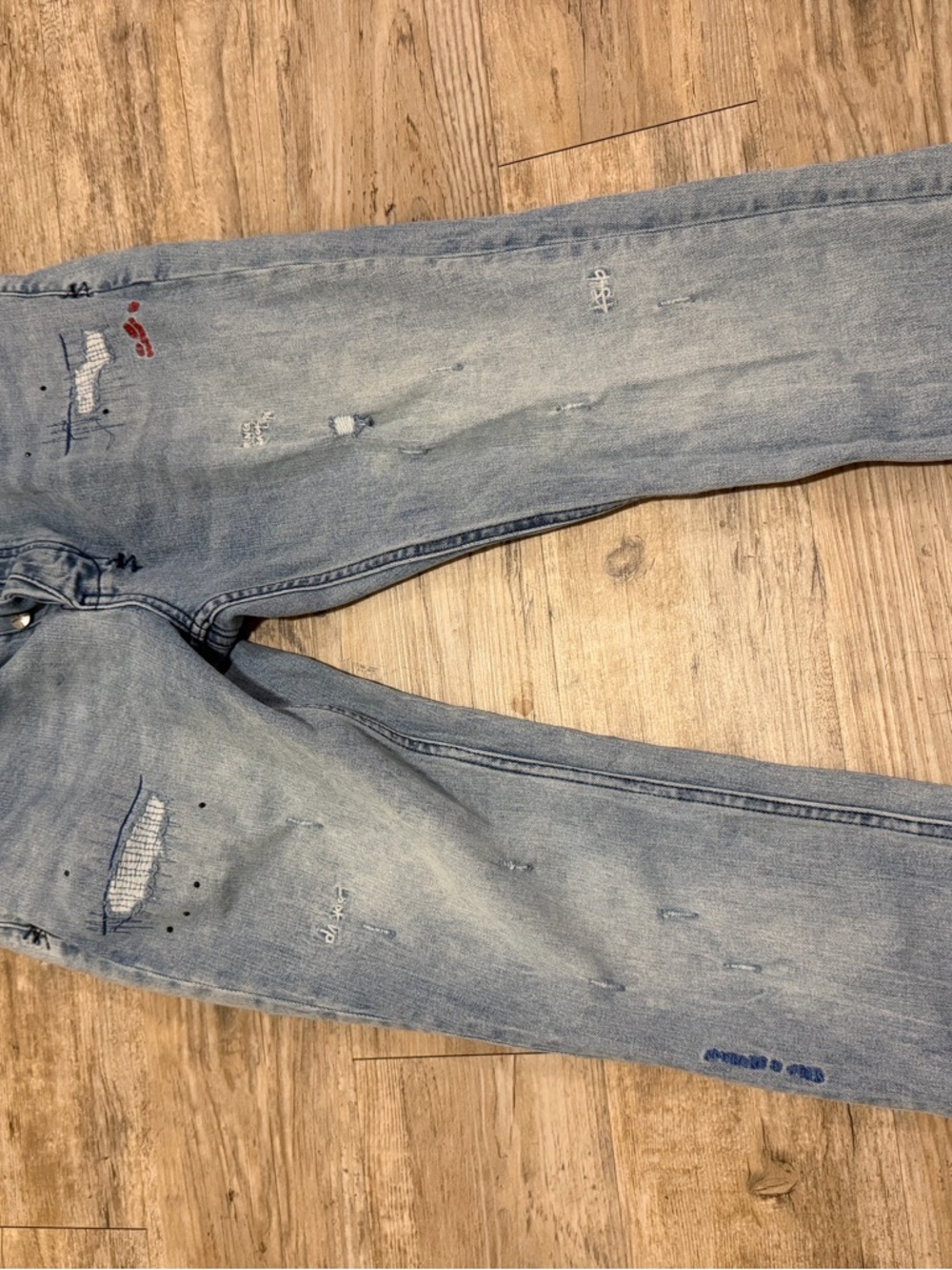 Ksubi Light Blue Distressed Skinny Jeans